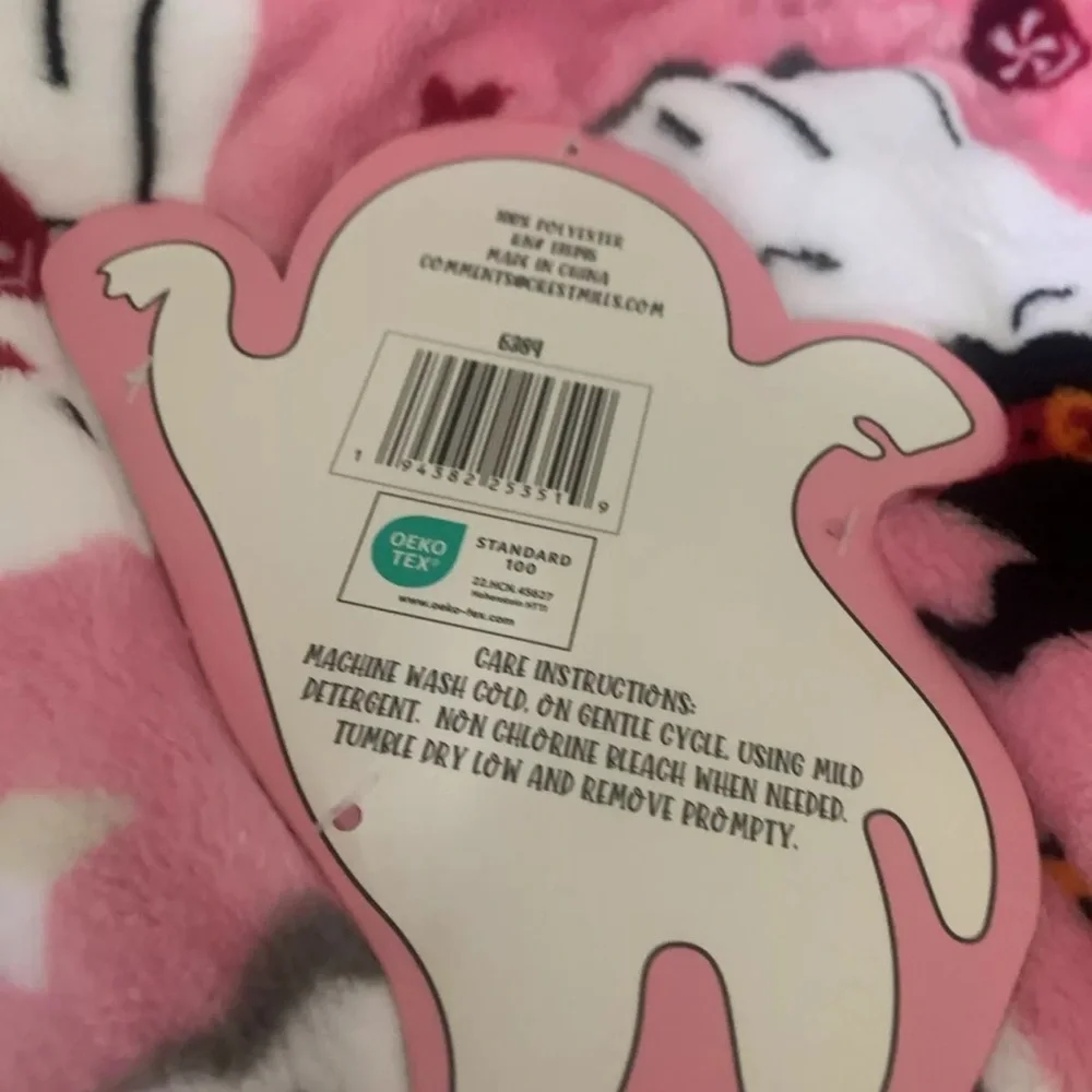 Pink Halloween Ghost Blanket